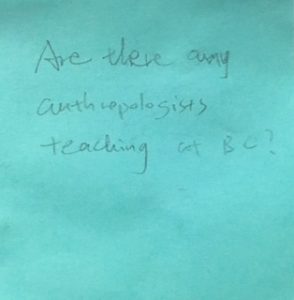 Are there any anthropologists teaching at BC?