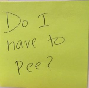 Do I have to pee?