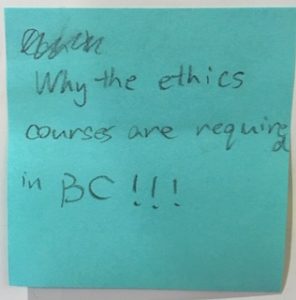 Why the ethics courses are requiring in BC !!!