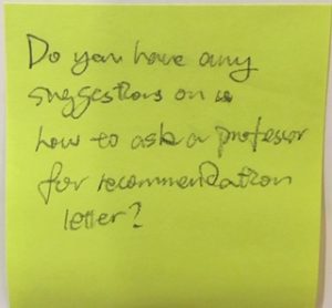 Do you have any suggestions on how to ask a professor for recommendation letter?