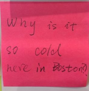 Why is it so cold in Boston?