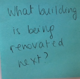 What building is being renovated next?