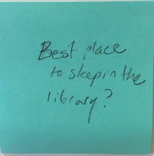 Best place to sleep in the library?