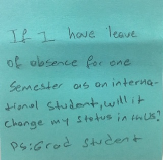 If I have leave of absence for one semester as an international student, will it change my status in the US? PS: Grad student