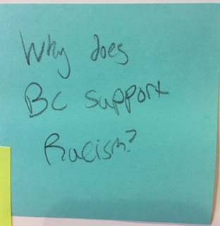 Why does BC support Racism?