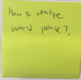 How to realize world peace?