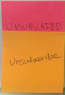 UNSUBSCRIBE [Response: Unsubscribe]