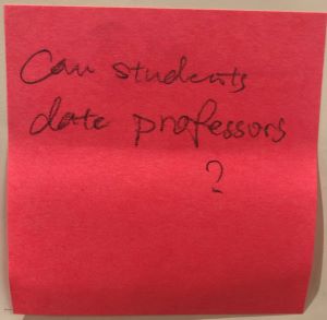 Can students date professors?