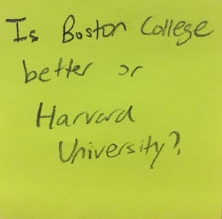 Is Boston College better or Harvard University?