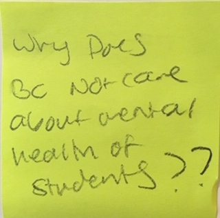 Why does BC not care about mental health of students??