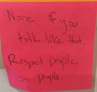None if you talk like that. Respect people as people.