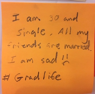 I am 30 and single. All my friends are married. I am sad :( #Gradlife