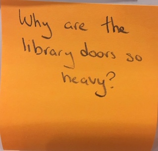 Why are the library doors so heavy?