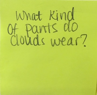 What kind of pants do clouds wear?