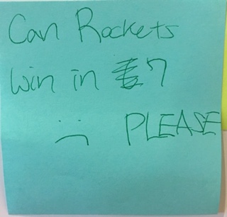 Can Rockets win in 7 [response: :( PLEASE]