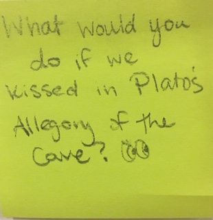What would you do if we kissed in Plato's Allegory of the Cave? 👀