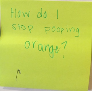 How do I stop pooping orange?