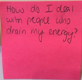 How do I deal with people who drain my energy?