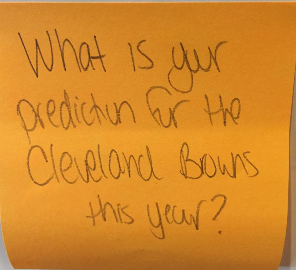 What is your prediction for the Cleveland Browns this year?