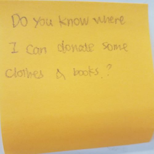 Do you know where I can donate some clothes & books?