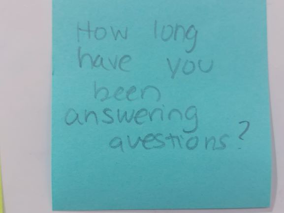 How long have you been answering questions?