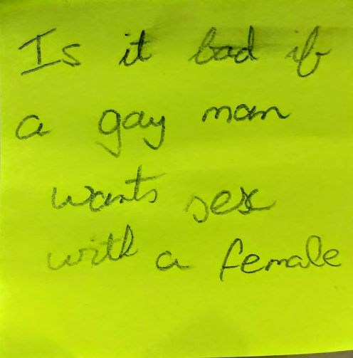 Is it bad if a gay man wants sex with a female