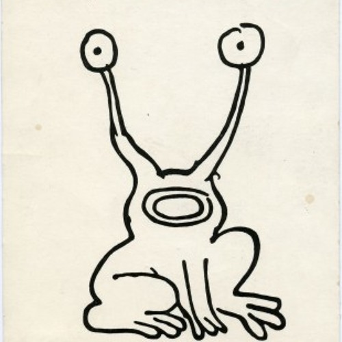 "Alien Frog" drawing by musician Daniel Johnston, from the cover of his 1983 album "Hi, How Are You?"