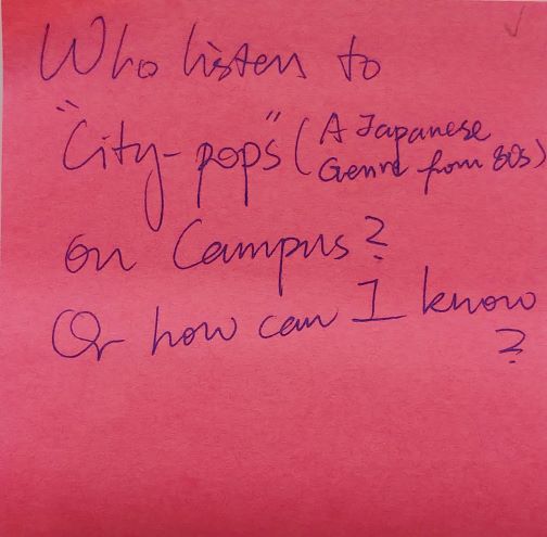 Who listen to "City-Pops" (A Japanese band from 80s) on campus? Or how can I know?