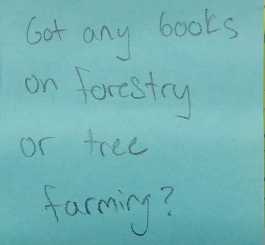 Got any books on forestry or tree farming?