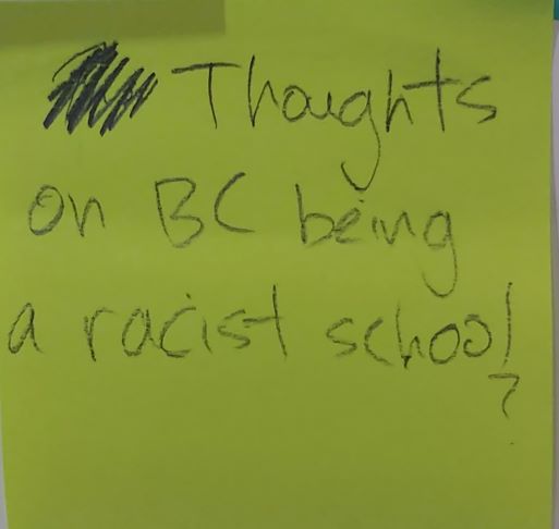 Thoughts on BC being a racist school?