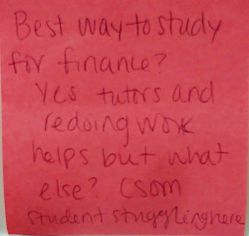 Best way to study for finance? Yes tutors and reading work helps but what else? (Som student strategying here)