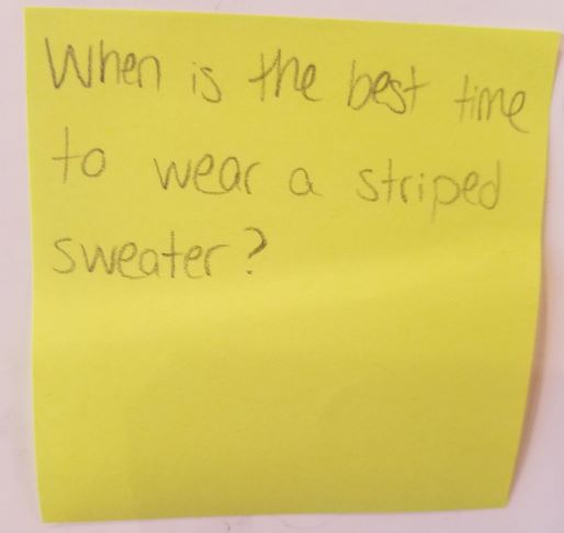 When is the best time to wear a striped sweater?
