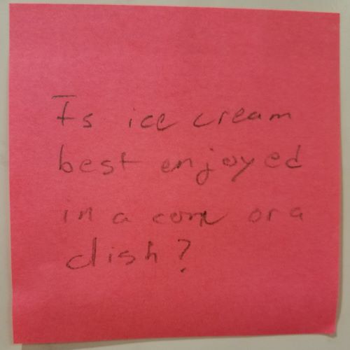 Is ice cream best enjoyed in a cone or in a dish?