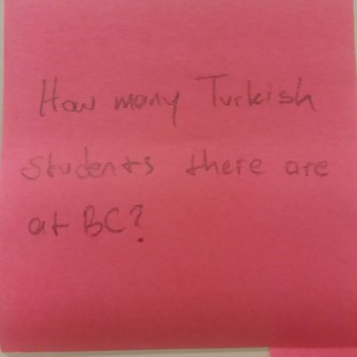 How many Turkish students there are  at BC?