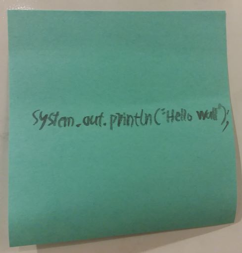 system.out.println("Hello Wall");