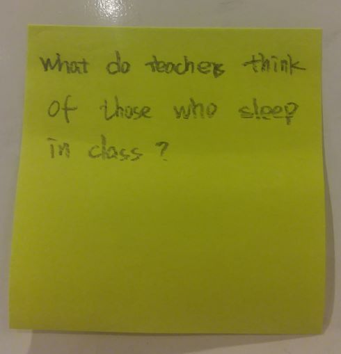 What do teachers think of those who sleep in class?