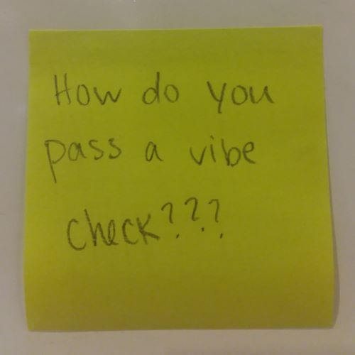 How do you pass a vibe check???