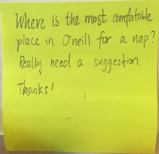 Where is the most comfortable place in O'Neill for a nap? Really need a suggestion. Thanks!