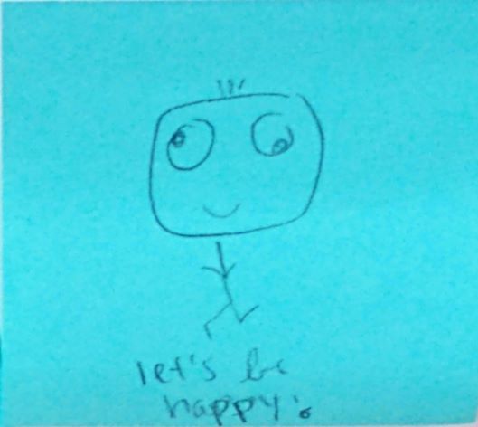 Let's be happy! (Happy stick figure drawing)
