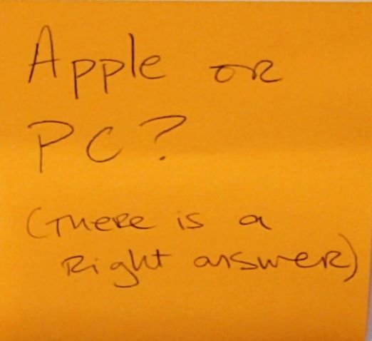 Apple or PC (There is a Right answer)
