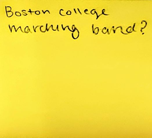 Boston College marching band?