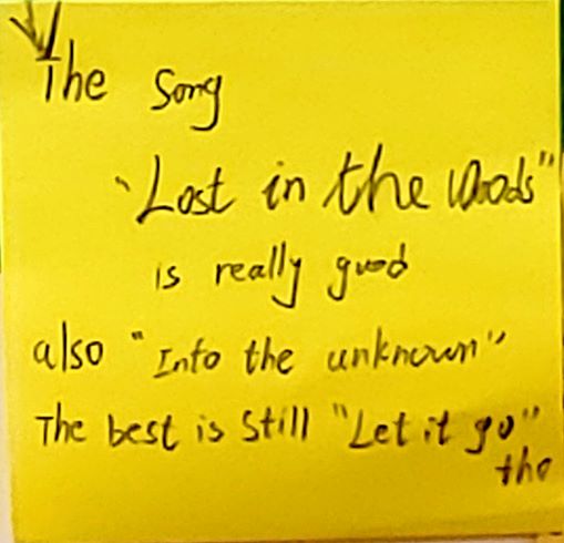 The song "Lost in the Woods" is really good also "Into the Unknown" The best is still "Let it go" tho