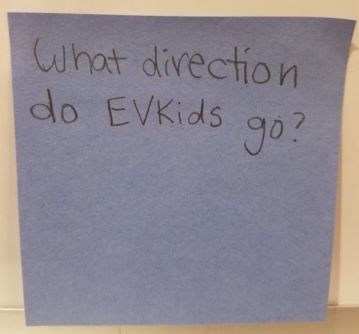 What direction do EVKids go?