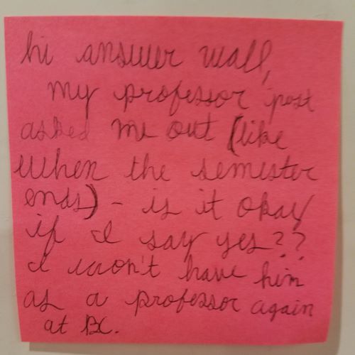 my professor just asked me out… – The Answer Wall