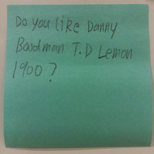 Do you like Danny Boodman T.D. Lemon 1900?