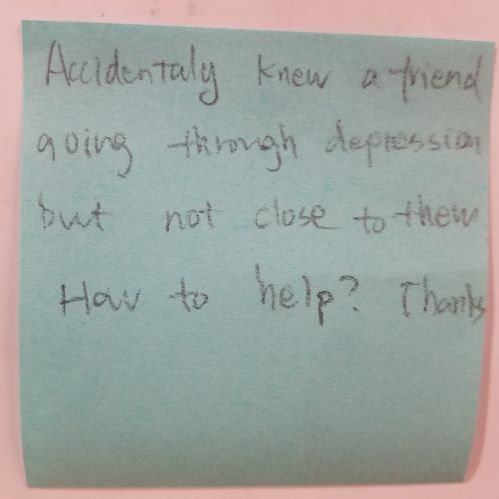 Accidentally knew a friend going through depression but not close to them. How to help? Thanks