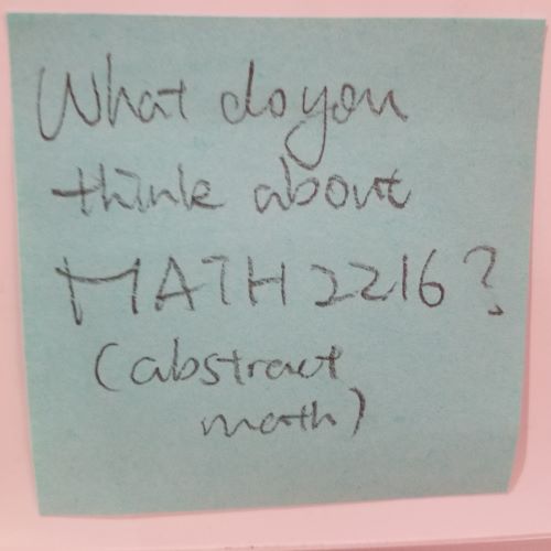 What do you think about MATH 2216? (abstract math)