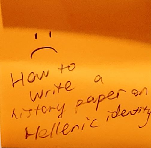 :( How to write a history paper on Hellenic identity