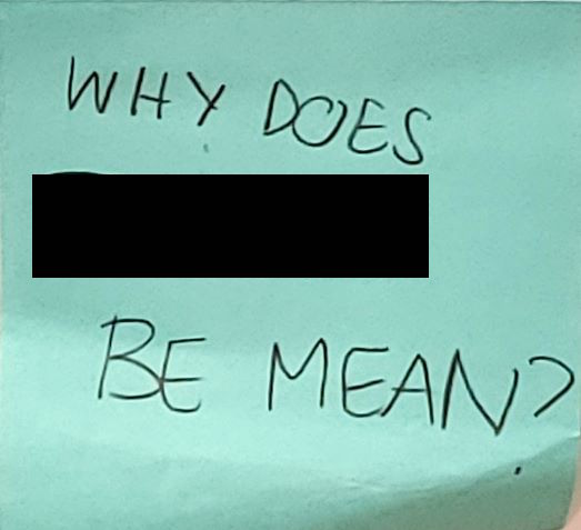 WHY DOES redacted BE MEAN? The Answer Wall