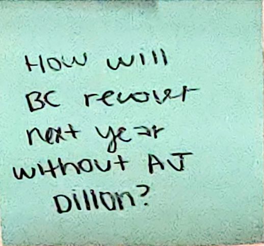 How will BC recover next year without AJ Dillon?